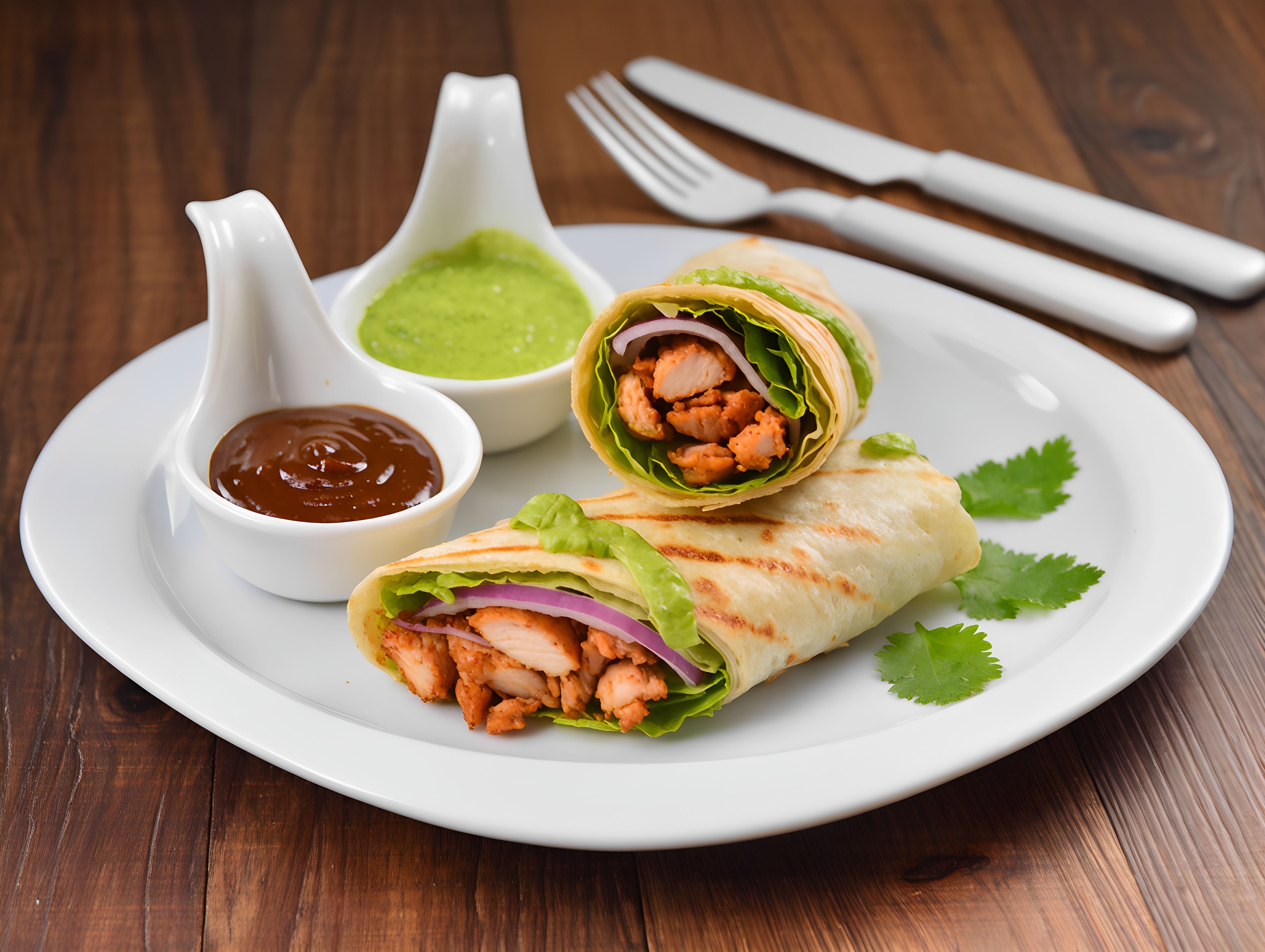 Chicken kebab roll